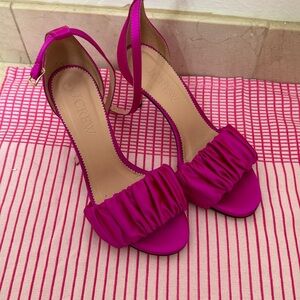 New hot pink J.Crew heels made in Italy size 6